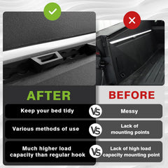 BestEvMod hook with carabiner attached illustrating versatile tie-down options for cargo