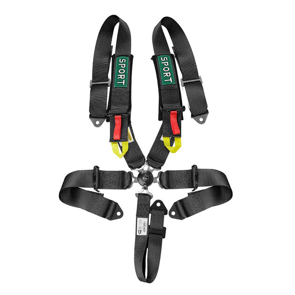 BESTZHEYU front harness view showing full five-point layout and secure fit