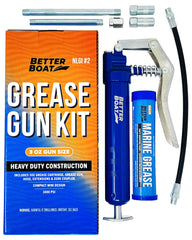 Better Boat front view of mini grease gun showing compact kit and immediate readiness