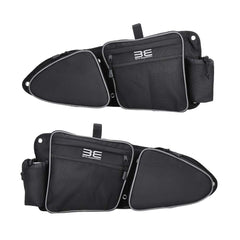 Bevel Engineering front view installed on RZR door showing added storage benefit