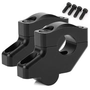 beyisi front view of riser clamps showing clamp fit and clean profile benefit