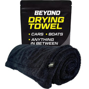 Beyond Braid towel front view showing full 24x36 black drying surface and efficiency