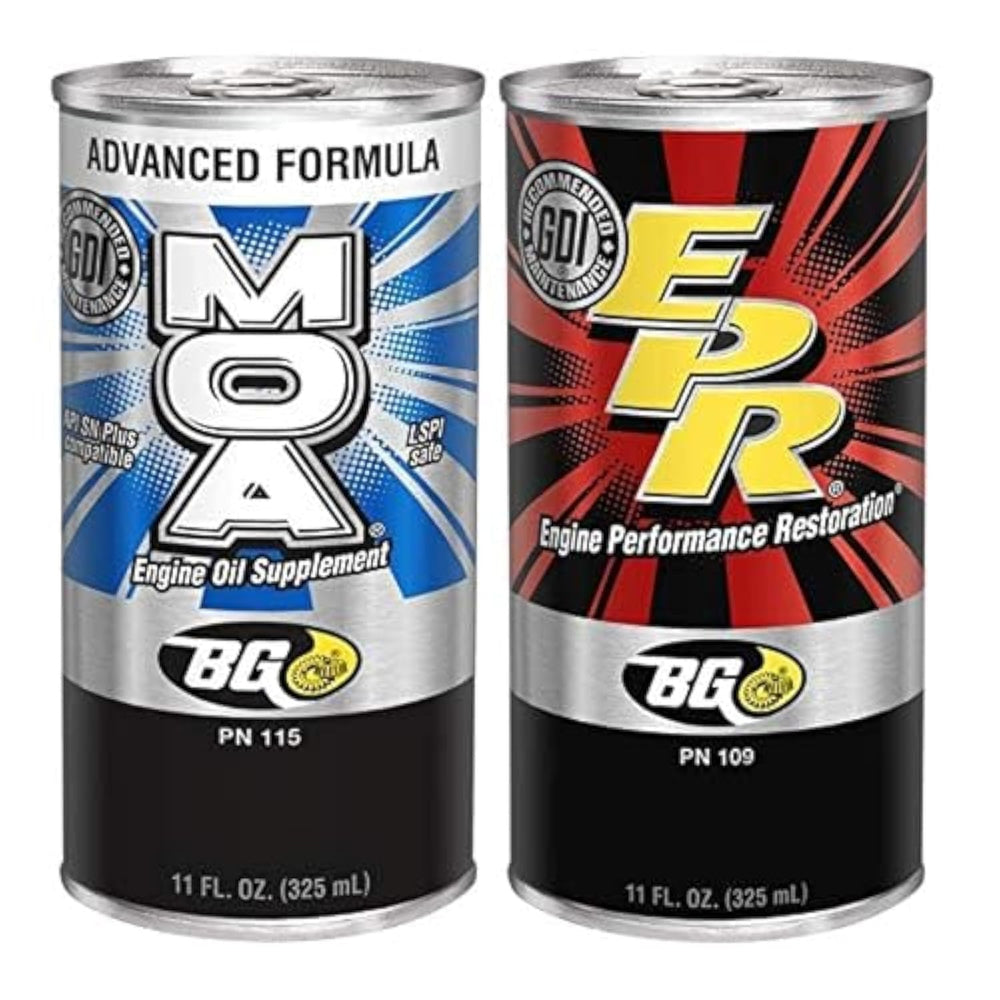 BG PRODUCTS MOA and EPR front view showing cans and kit benefits
