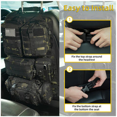 BIAOXMAW installed on SUV seat back demonstrating space-saving and accessibility benefit