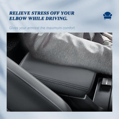 BIBIBO armrest in car lifestyle shot showing improved comfort for driver and passenger