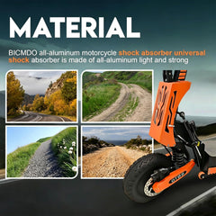 BICMDO installed at an angle on motorcycle demonstrating enhanced stability