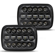 BICYACO front view of 5x7 LED headlight showing sleek housing and DOT label, improved visibility