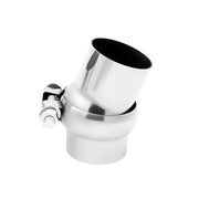 Bielpord front view of 2.5 inch 45° SS304 elbow showing profile and finish for clean fit