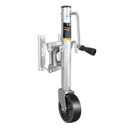 BIG RED front view of boat trailer jack showing compact, durable design and easy handling