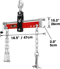 BIG RED chains and L-bracket detail showing secure multi-point attachment benefit