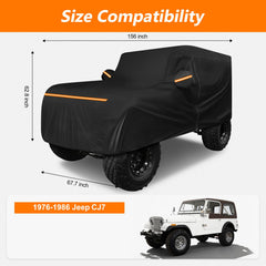BIGACOVER side view highlighting driver-side zipper for easy access