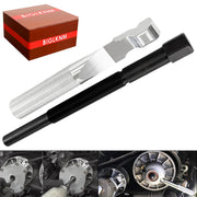 BIGLKNM front view of belt changing tool and clutch puller showing compact kit and convenience