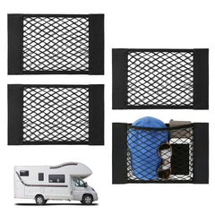 Bigmeta front view of cargo net showing organized storage and space saving