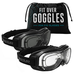 Bikershades front view showing frame and lens protecting eyes