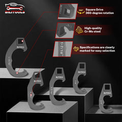 BILITOOLS close-up of hooked ends showing forged detail for safer sleeve contact and reduced damage