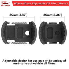 BILITOOLS 1/2 inch drive recess detail showing compatibility with ratchets