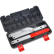 BILITOOLS front view of pulley holder kit showing all components and case for quick identification