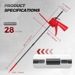 BILITOOLS trigger mechanism detail for precise one-handed length adjustment and locking