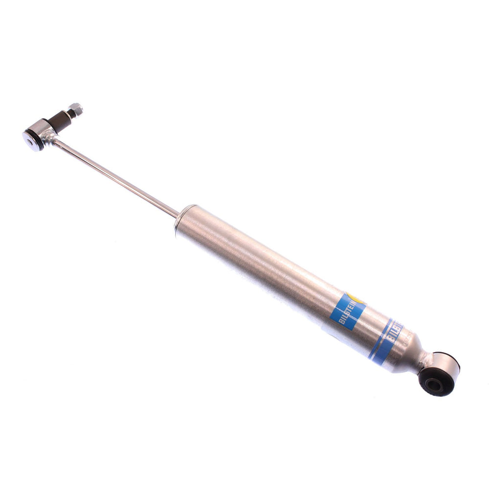 Bilstein steering damper front view shows zinc coating and improved steering control