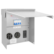 Binwacool front view of closed panel showing weatherproof protection and secure access