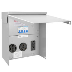Binwacool front view of closed panel showing weatherproof protection and secure access