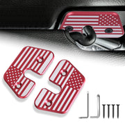 BIUNIE front view of aluminum visor clips showing neat fit and strength