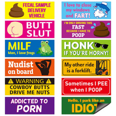 BkeeCten front view of 12-piece magnet set showing colorful designs and variety