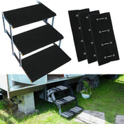 BLACKHORSE-RACING front view of three step covers showing fit and coverage benefit