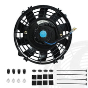 BLACKHORSE-RACING front view of 7-inch slim fan showing overall shape and airflow benefit