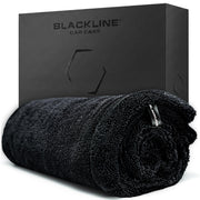 Blackline drying towel front view showing large size and plush pile for faster drying