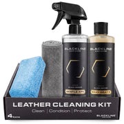 Blackline front packaging showing full 4-piece kit and benefit of complete care