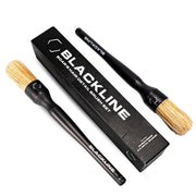 Blackline front view pack showing two brushes and benefits