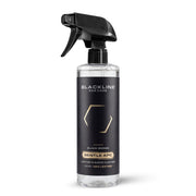 Blackline Gentle APC front label showing size and leather-safe benefit