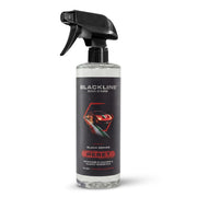 Blackline bottle front view showing label and clean finish benefit