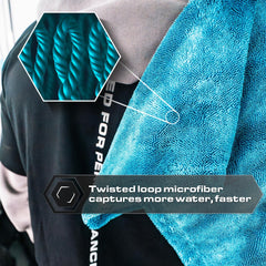 Blackline towel soaking water droplets fast to prevent spots and streaks
