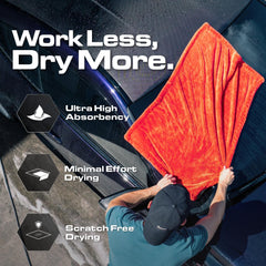Blackline close-up of twisted-loop microfiber texture delivering superior absorption