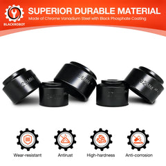 BLACKROBOT detailed view of chrome vanadium shank, highlighting durability and corrosion resistance