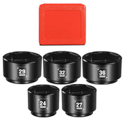 BLACKROBOT front view of socket set with case, shows compact organization and portability