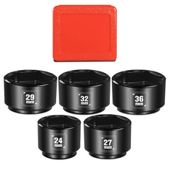 BLACKROBOT front view of socket set with case, shows compact organization and portability