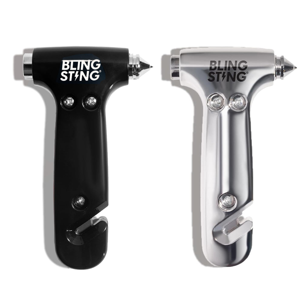 BLINGSTING front view showing both black and silver tools and quick access benefit