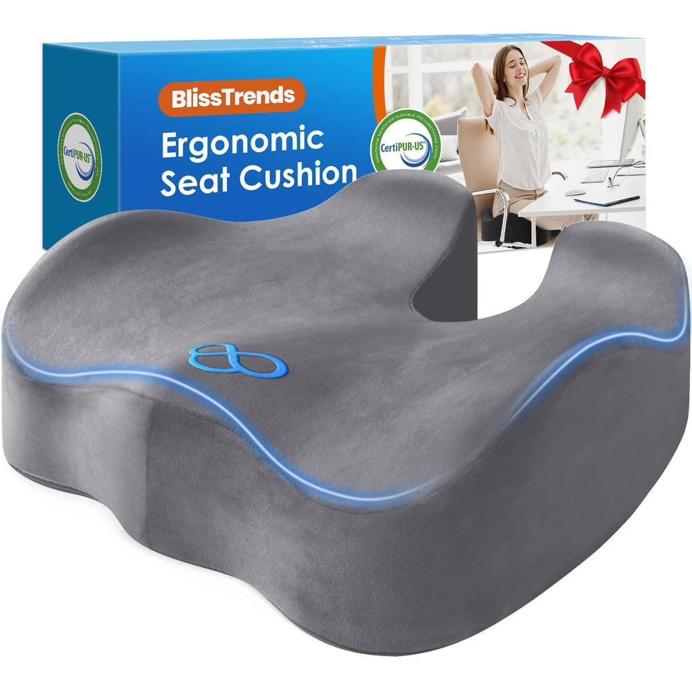 BlissTrends front view XL cushion shows full support and improved comfort