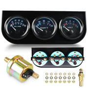 BLLYOGU triple gauge front view showing three dials for quick monitoring
