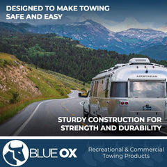 Blue Ox 5/8" lock installed on vehicle receiver demonstrating secure attachment for accessories