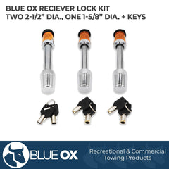 Blue Ox close-up of lock shank and body showing sturdy construction for long-lasting strength