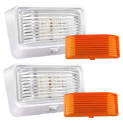 BlueFire front-facing porch light showing compact housing and bright beam