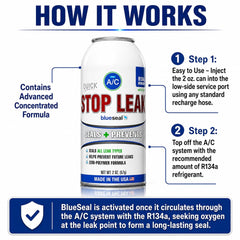 blueseal UV dye glows under UV light to quickly locate leaks
