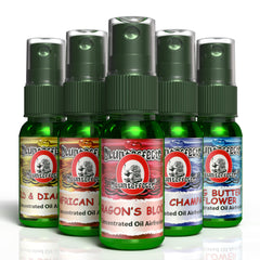 Blunteffects front pack shot showing five 1 oz bottles and assortment benefit