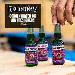 Blunteffects bottle spray nozzle close-up illustrating precise, concentrated spray