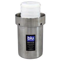 blu technology three cartridges lined up showing different stages for clear water