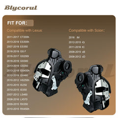 Blycorul actuators installed inside car door demonstrating restored locking